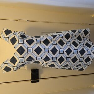 Mahi Gold Sleeveless Dress Blue Womens Summer Beach V Neck